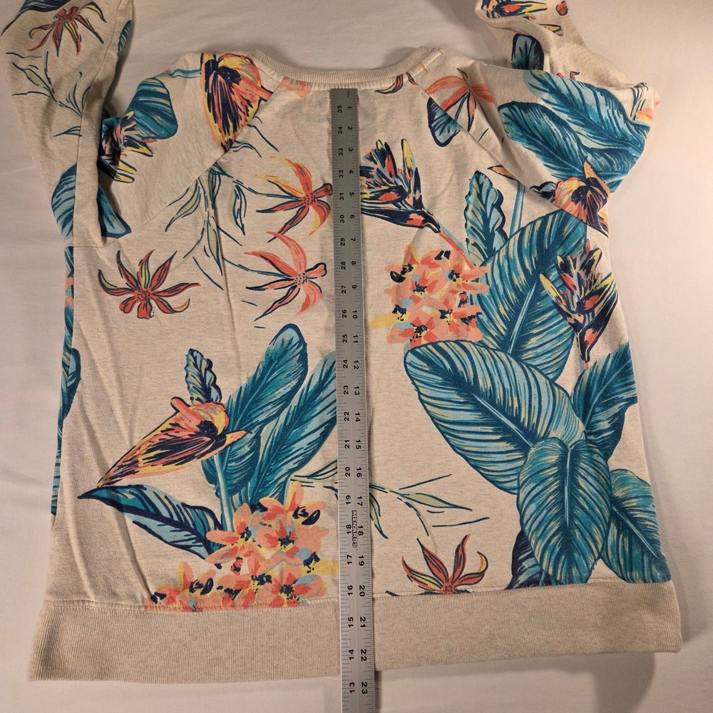 Natural Reflections Women's Tropical Floral Print Sweatshirt 100% Cotton Size M - Picture 9 of 9